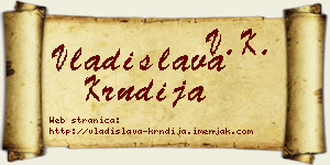 Vladislava Krndija vizit kartica